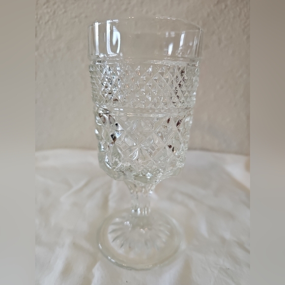 Anchor Hocking‎ Wexford Wine Juice Goblet 5 3/8" Tall Clear Glass Vintage - Picture 1 of 7